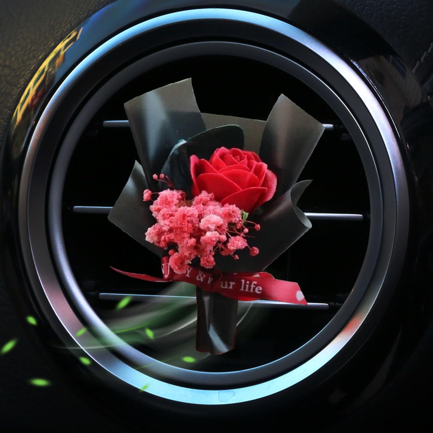 Amazon.com: Black Fresh Flowers Mini Dried Flowers Bouquet for Car